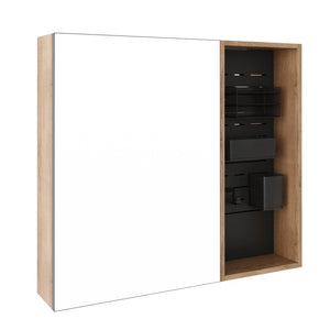 English Elm 31.88 Inch Wall Mounted Bathroom Medicine Cabinet with Mirror and Adjustable Shelves W999S00552