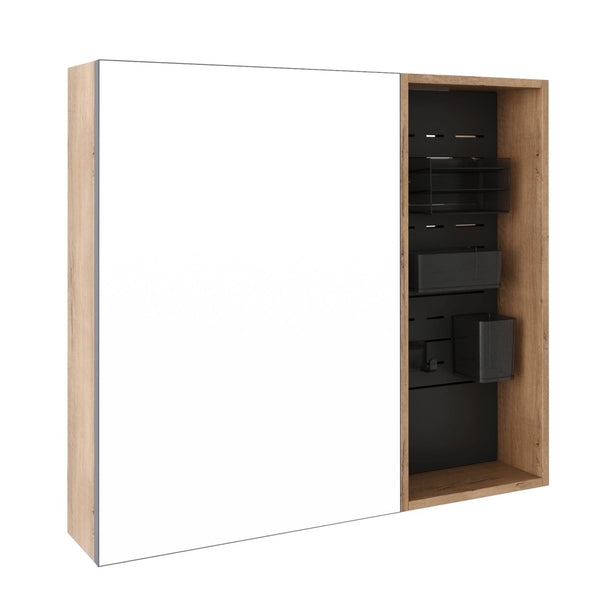 English Elm 31.88 Inch Wall Mounted Bathroom Medicine Cabinet with Mirror and Adjustable Shelves W999S00552