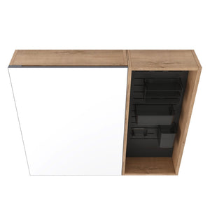 English Elm 31.88 Inch Wall Mounted Bathroom Medicine Cabinet with Mirror and Adjustable Shelves W999S00552