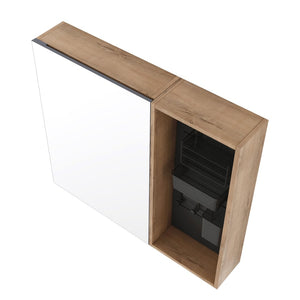 English Elm 31.88 Inch Wall Mounted Bathroom Medicine Cabinet with Mirror and Adjustable Shelves W999S00552