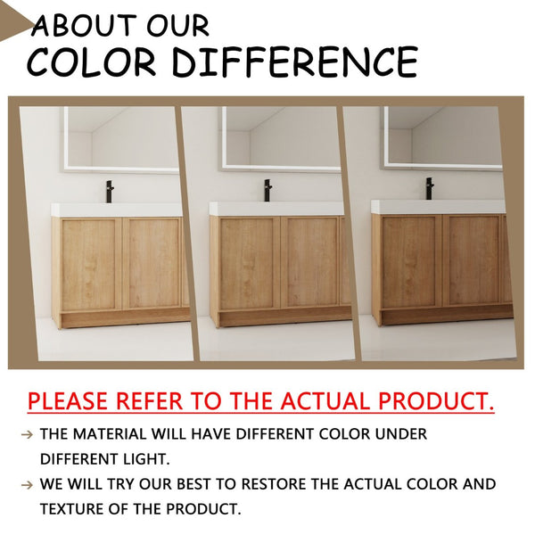 English Elm 72 Inch Freestanding Double Sink Bathroom Vanity Oak Finish Soft Close Plywood Cabinet W999S00571