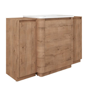 English Elm 32(31-1/2) Inch Wall Mounted Bathroom Vanity Plywood Cabinet with Ceramic Art Sink 52 inches Plywood W999S00587