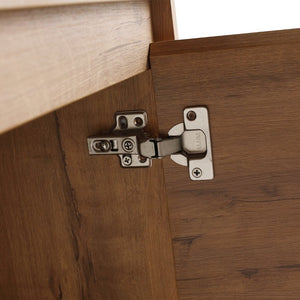 English Elm 32(31-1/2) Inch Wall Mounted Bathroom Vanity Plywood Cabinet with Ceramic Art Sink 36 inches MDF - B W999S00589