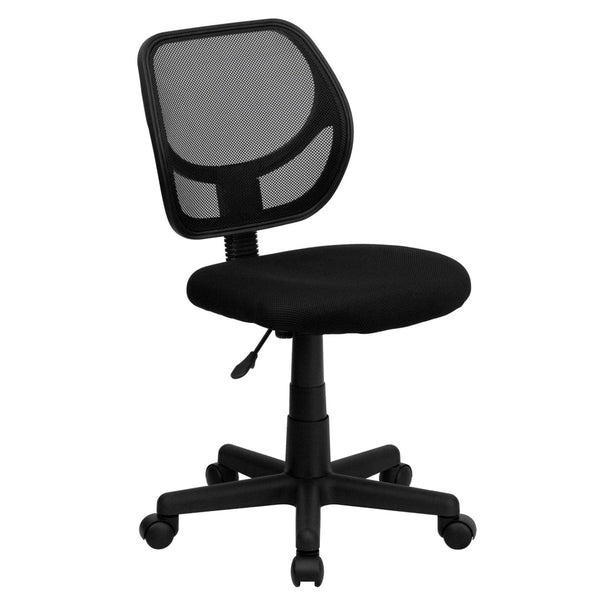 English Elm Neri Ergonomic Mesh Swivel Office Chair with Curved Back for Comfort & Productivity in Style Black WA-3074-BK-GG