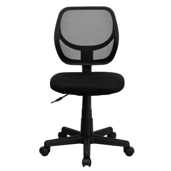 English Elm Neri Ergonomic Mesh Swivel Office Chair with Curved Back for Comfort & Productivity in Style Black WA-3074-BK-GG
