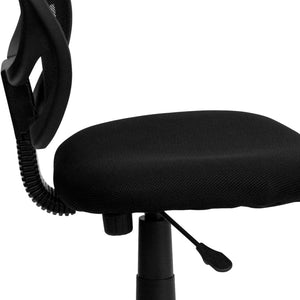 English Elm Neri Ergonomic Mesh Swivel Office Chair with Curved Back for Comfort & Productivity in Style Black WA-3074-BK-GG