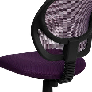 English Elm Neri Ergonomic Mesh Swivel Office Chair with Curved Back for Comfort & Productivity in Style Purple WA-3074-PUR-GG