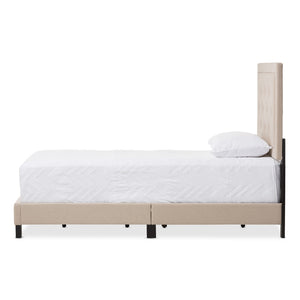 Baxton Studio Baxton Studio Paris Twin Bed in Beige Linen with Diamond Tufting - Modern Comfort & Style for Any Room WA1212-Twin-Beige