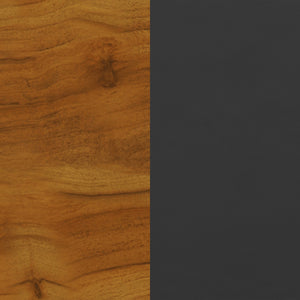 Legends Furniture Bridgevine Home Washington 48 Inch Fireplace With Mantel, Black And Whiskey Finish Seal Skin And Whiskey, Black Poplar Solids And Okoume Veneers Wa5112.Swk