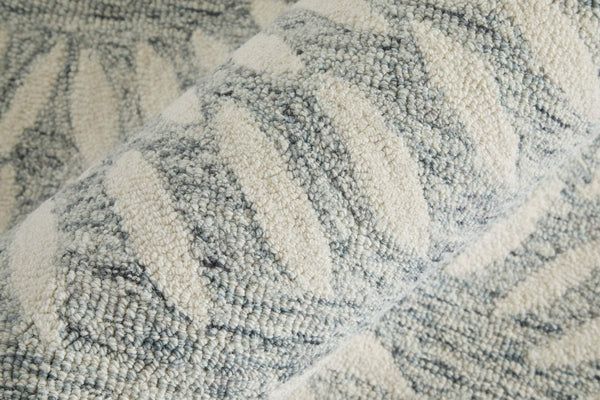 Feizy Rugs Wallace Handmade Wool Area Rug with Botanical Motif for Living Room or Bedroom 5' x 8' WAL8A38FGRY000E10