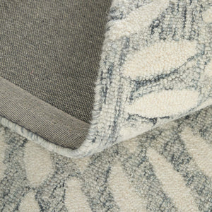 Feizy Rugs Wallace Handmade Wool Area Rug with Botanical Motif for Living Room or Bedroom 5' x 8' WAL8A38FGRY000E10