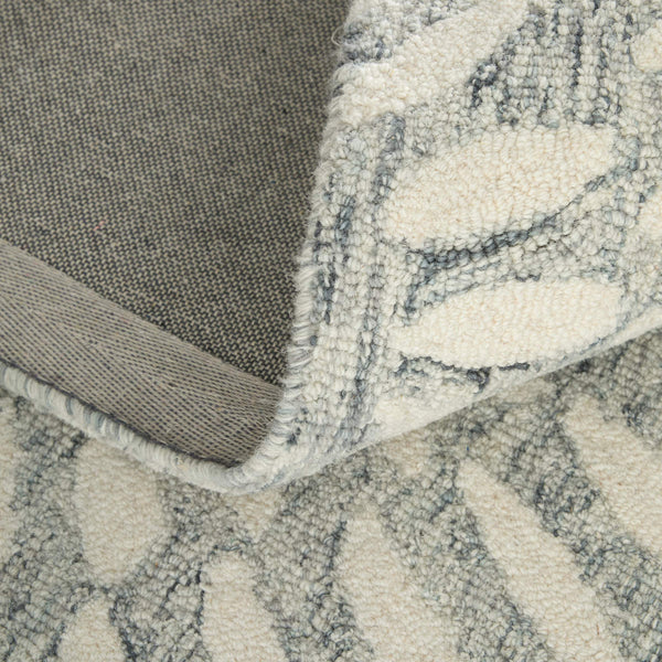 Feizy Rugs Wallace Handmade Wool Area Rug with Botanical Motif for Living Room or Bedroom 5' x 8' WAL8A38FGRY000E10