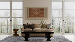 Feizy Rugs Wallace Hand Tufted Wool Abstract Rug for Living Room and Bohemian Bedroom Decor 5' x 8' WAL8A39FBLU000E10