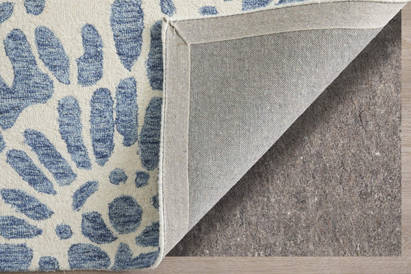 Feizy Rugs Wallace Hand Tufted Wool Abstract Rug for Living Room and Bohemian Bedroom Decor 5' x 8' WAL8A39FBLU000E10