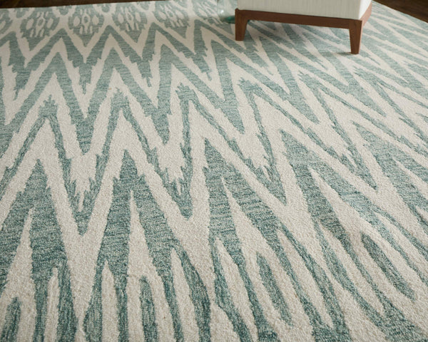 Feizy Rugs Wallace Hand Tufted Wool Chevron Area Rug for Modern Living Rooms and Bedrooms 5' x 8' WAL8A40FTEL000E10