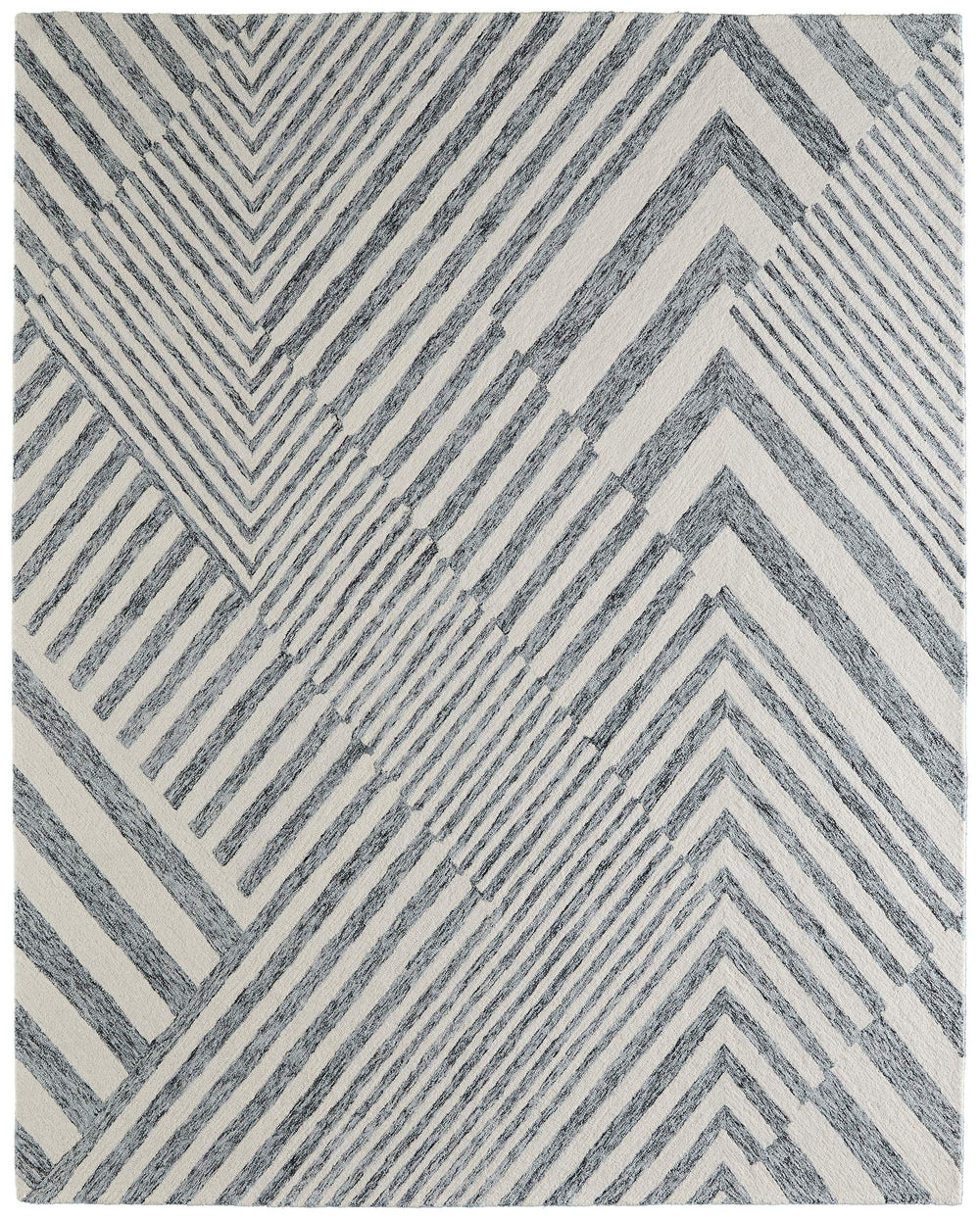 Feizy Rugs Wallace Hand Tufted Wool Area Rug Geometric Pattern for Modern Living Spaces 5' x 8' WAL8A42FGRY000E10