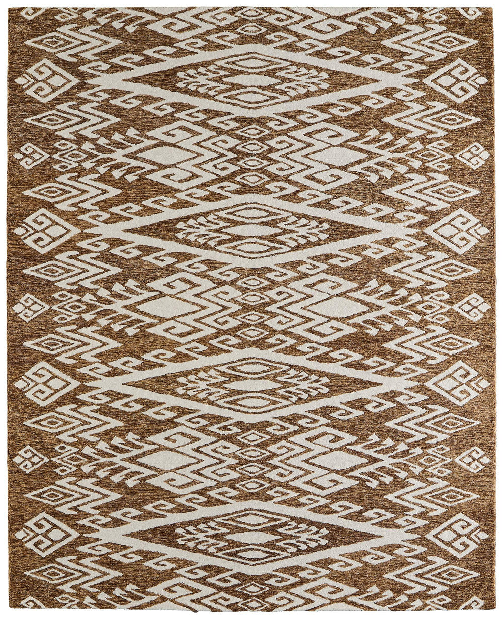Feizy Rugs Wallace Hand Tufted Wool Medallion Rug for Transitional and Traditional Living Spaces 5' x 8' WAL8A43FBRN000E10
