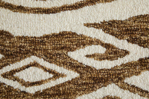 Feizy Rugs Wallace Hand Tufted Wool Medallion Rug for Transitional and Traditional Living Spaces 5' x 8' WAL8A43FBRN000E10