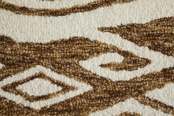 Feizy Rugs Wallace Hand Tufted Wool Medallion Rug for Transitional and Traditional Living Spaces 5' x 8' WAL8A43FBRN000E10