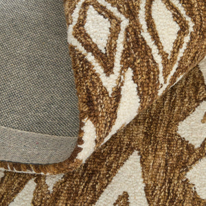 Feizy Rugs Wallace Hand Tufted Wool Medallion Rug for Transitional and Traditional Living Spaces 5' x 8' WAL8A43FBRN000E10
