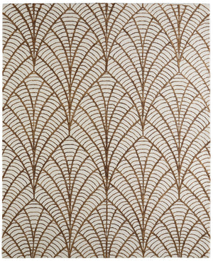 Feizy Rugs Wallace Hand Tufted Wool Ikat Area Rug for Bohemian and Neutral Living Spaces 5' x 8' WAL8A44FBRN000E10