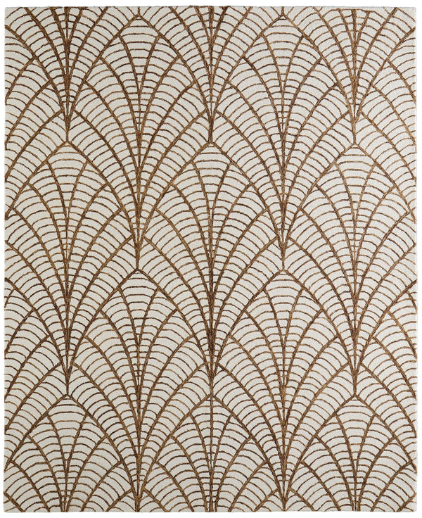 Feizy Rugs Wallace Hand Tufted Wool Ikat Area Rug for Bohemian and Neutral Living Spaces 5' x 8' WAL8A44FBRN000E10