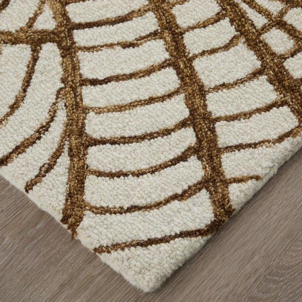 Feizy Rugs Wallace Hand Tufted Wool Ikat Area Rug for Bohemian and Neutral Living Spaces 5' x 8' WAL8A44FBRN000E10