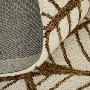 Feizy Rugs Wallace Hand Tufted Wool Ikat Area Rug for Bohemian and Neutral Living Spaces 5' x 8' WAL8A44FBRN000E10