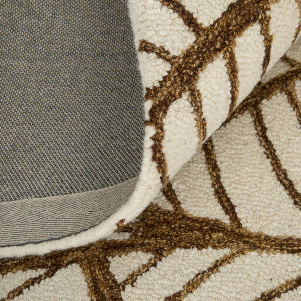Feizy Rugs Wallace Hand Tufted Wool Ikat Area Rug for Bohemian and Neutral Living Spaces 5' x 8' WAL8A44FBRN000E10