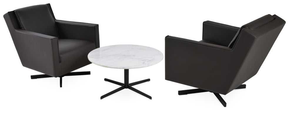 Soho Concept Diana Wood Coffee Table - 36" Walnut/Natural/White Lacquer Top With Stylish Steel Base & Finishes Brown  Soho-concept-dining-chair-13741