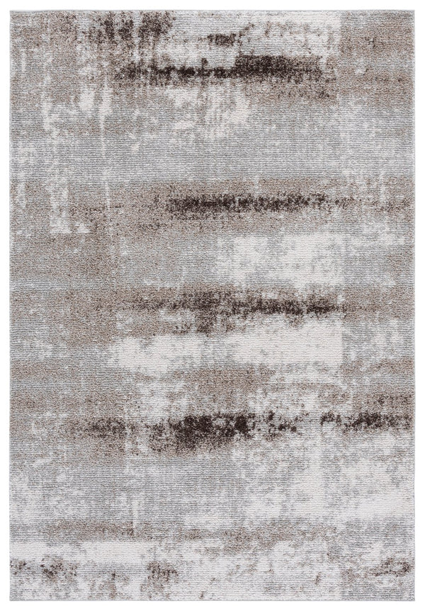 Safavieh Wave Beautifully Crafted Area Rug - Modern Design In Soft Ivory And Grey For Elegant Living Spaces Ivory ,Grey 50% Polypropylene,50% Polyester Wav710a-5