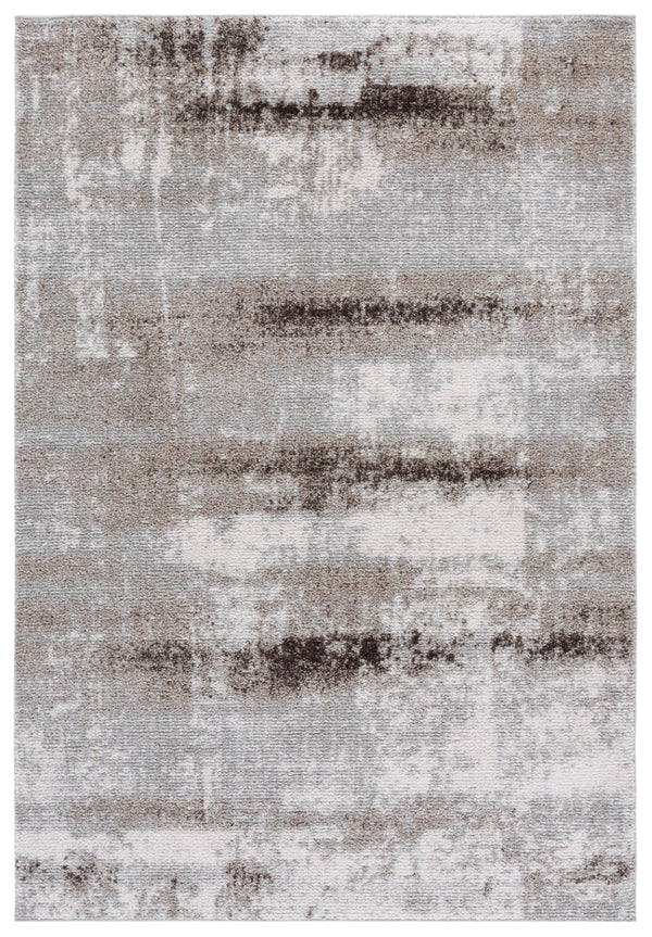 Safavieh Wave Contemporary Runner Rug In Muted Ivory And Grey - Perfect For Hallways And Modern Decor Ivory ,Grey 50% Polypropylene,50% Polyester Wav710a-7r