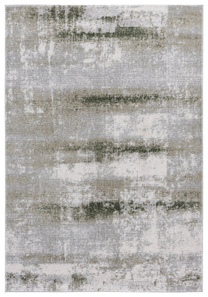 Safavieh Wave Beautifully Crafted Area Rug - Modern Design In Soft Ivory And Grey For Elegant Living Spaces Ivory ,Green 50% Polypropylene,50% Polyester Wav710b-5