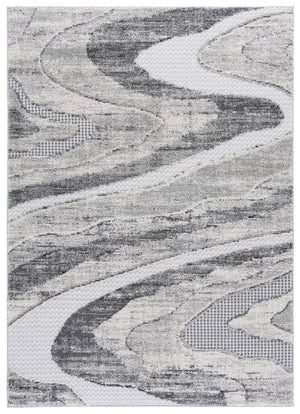 Safavieh Wave Modern Runner Rug In Sophisticated Style - Enhance Your Space With Comfort And Elegance Today! Grey ,Ivory 50% Polypropylene,50% Polyester Wav716f-8