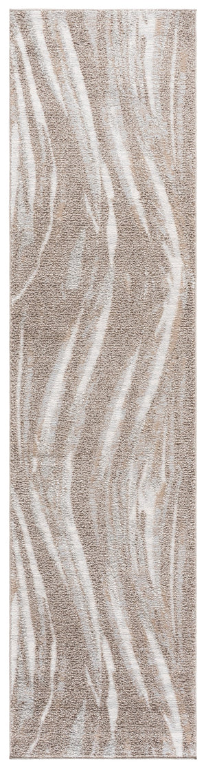 Safavieh Wave Modern Beige Ivory Runner Rug — Power-Loomed Turkey, Low-Profile 3/4" Pile, Durable Style 2'-2" x 9'-0" WAV718A-29