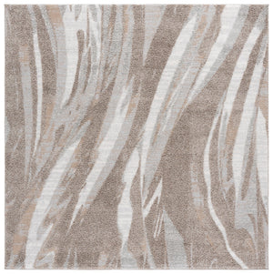 Safavieh Wave Modern Round Area Rug In Beige & Ivory — Power-Loomed, Soft 3/4" Pile, Durable Low-Maintenance Style 6'-7" x 6'-7" WAV718A-7R