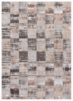 Safavieh Wave Modern Runner Rug - Stylish Turkish Design For Hallways, Smooth Texture, Elegant Home Decor Beige ,Grey 50% Polypropylene,50% Polyester Wav720a-4