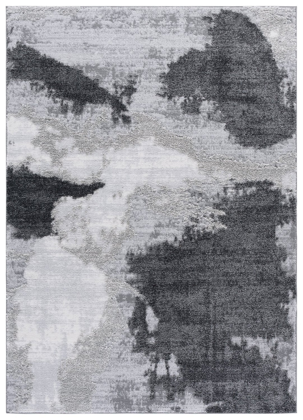 Safavieh Wave 722f Grey Area Rug 5'3" X 7'6" - Modern Style For Living Room, Bedroom, Or Dining Space Grey ,Light Grey 50% Polypropylene,50% Polyester Wav722f-5