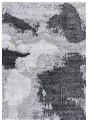 Safavieh Wave Modern Area Rug Runner - Sleek Contemporary Design For Hallways & Entryways, Soft & Durable Grey ,Light Grey 50% Polypropylene,50% Polyester Wav722f-7sq