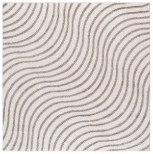 Safavieh Wave Modern Ivory And Beige Area Rug — Turkish Power-Loomed Durability, Subtle Wave Motif, Stain-Resistant Luxury 8'-0" x 10'-0" WAV726A-8
