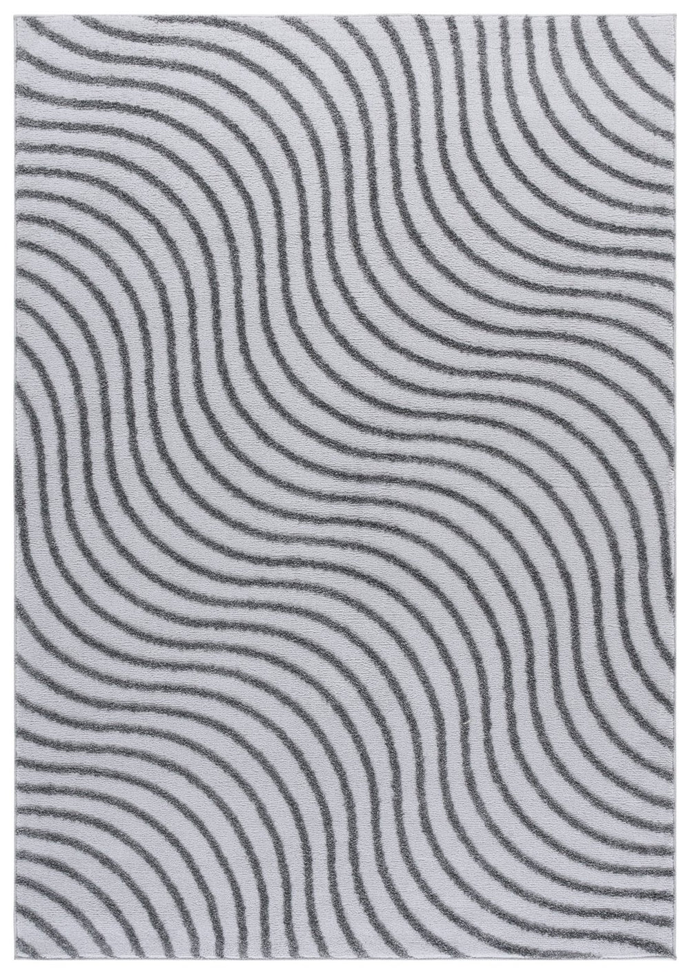 Safavieh Wave Modern Area Rug – Stylish Power Loomed Design For Living Room, Bedroom, Or Office Décor Beige ,Ivory 50% Polypropylene,50% Polyester Wav726b-5