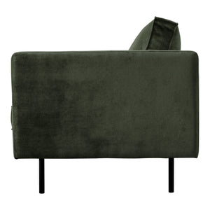 Moe's Home Raphael Sofa: Luxe Mid-century Modern Design With Deep Cushions For Ultimate Comfort & Style Green Upholstery, 100% Polyester,Solid Wood And Mdf Frame Wb-1002-27