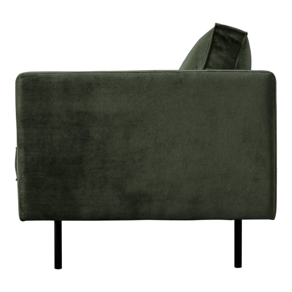 Moe's Home Raphael Sofa: Luxe Mid-century Modern Design With Deep Cushions For Ultimate Comfort & Style Green Upholstery, 100% Polyester,Solid Wood And Mdf Frame Wb-1002-27