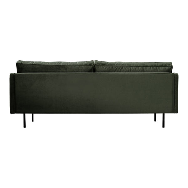 Moe's Home Raphael Sofa: Luxe Mid-century Modern Design With Deep Cushions For Ultimate Comfort & Style Green Upholstery, 100% Polyester,Solid Wood And Mdf Frame Wb-1002-27