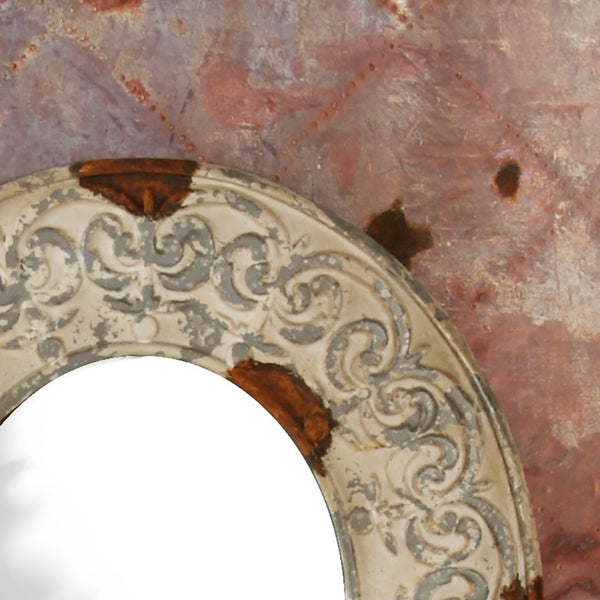 Zentique Wooden Natural Wood Frame Mirror 39.5x47.5 in — Warm Grain Accent, Low-Profile, Easy Hang, Versatile Decor WB6119BG