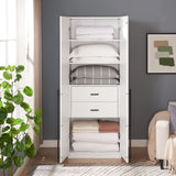 Lee Wardrobe Closet 1.0 in White WC001-WH Manhattan Comfort