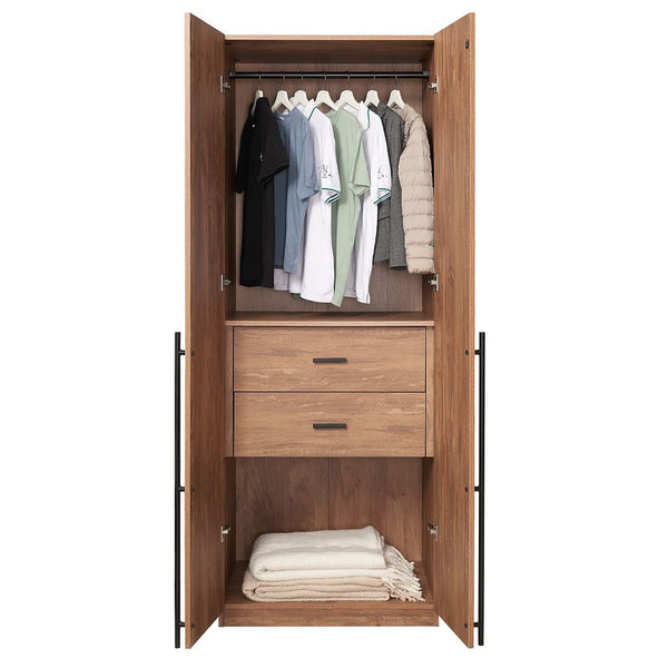 Lee Wardrobe Closet 2.0 in Golden Brown WC002-GB Manhattan Comfort