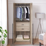 Lee Wardrobe Closet 2.0 in Rustic Grey WC002-GY Manhattan Comfort