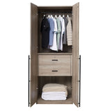 Lee Wardrobe Closet 2.0 in Rustic Grey WC002-GY Manhattan Comfort