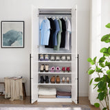 Lee Wardrobe Closet 3.0 in White WC003-WH Manhattan Comfort